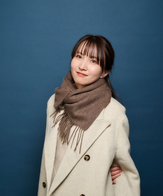 MOONBAT プラスムーンバット (+moonbat) カシミヤ100％無地マフラー 洗える 190㎝×30㎝ ブラウン