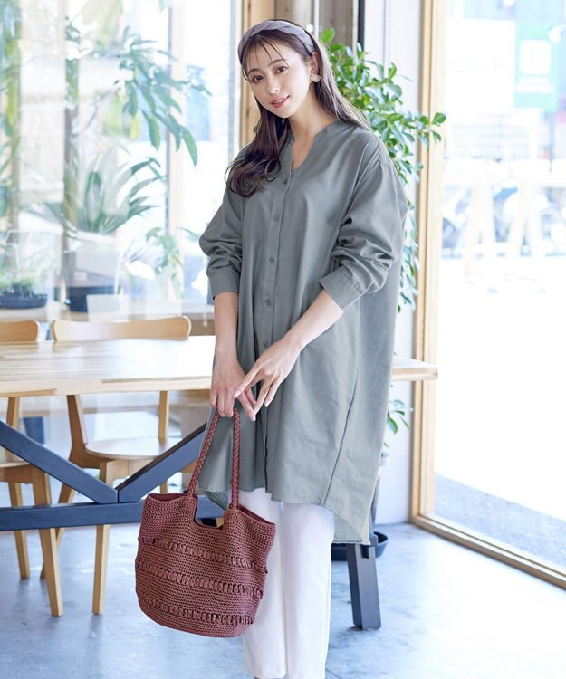 Tiaclasse クロシェ編みトートバッグ ブラウン