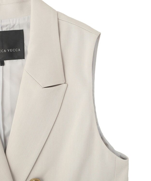 YECCA VECCA ドライタッチ金釦テーラードジレ Light Beige