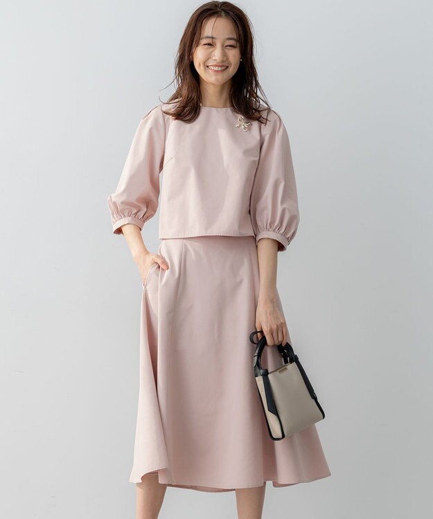 組曲 クロップドフレア セットアップ ピンク系