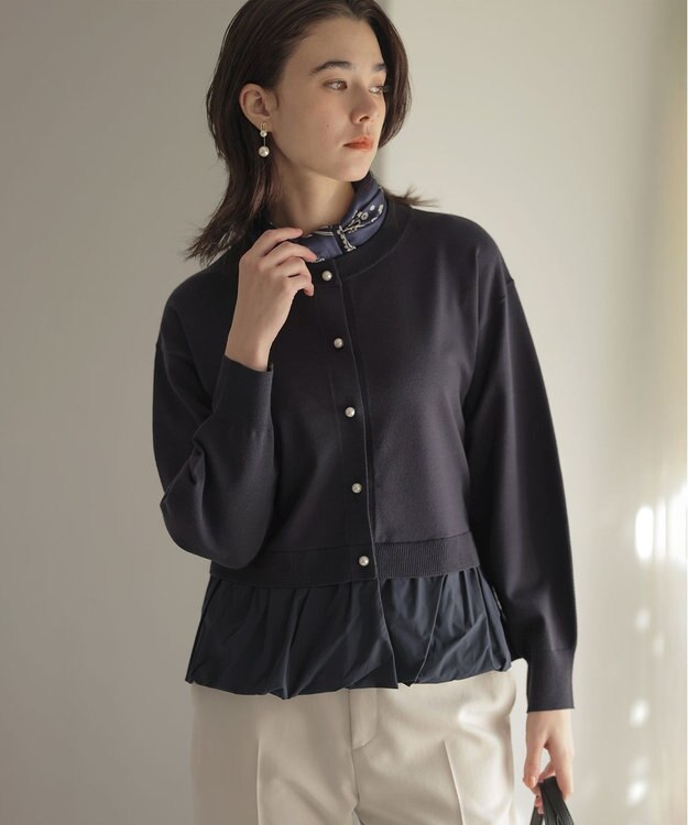 組曲 【前後着用可】バルーンドッキング ニット ネイビー系