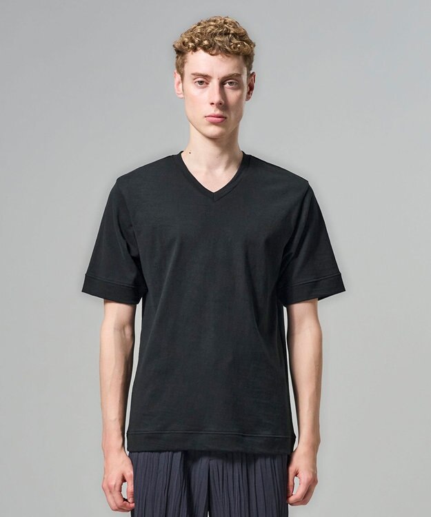 JOSEPH HOMME 【HIGH GRADE LINE】東北コットン  VネックTシャツ ブラック系