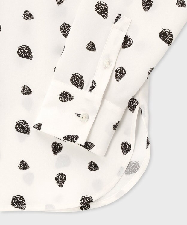 Paul Smith Graphic Strawberry ボウタイ ブラウス エクリュ