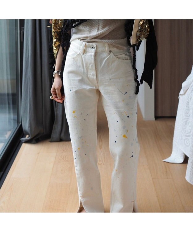 woadblue Slit Straight/WBN4106 WHITE