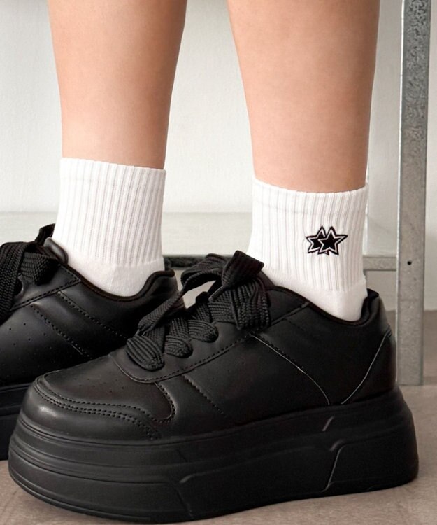 WEGO モチーフ刺繍アンクル底パイルソックス 柄13