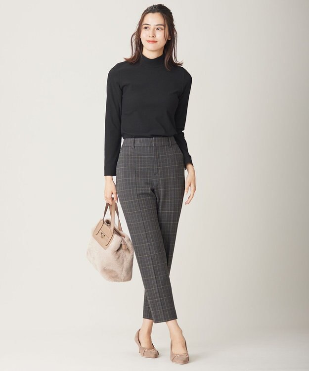 ANY SIS 【洗える】リブタートル カットソー ブラック