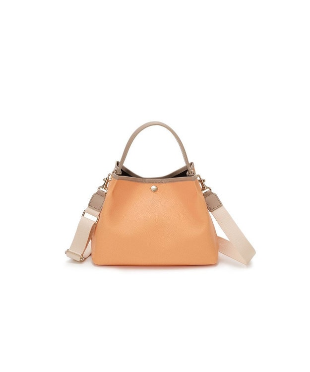 TOPKAPI 【Breath TOPKAPI】SCOTCH GRAIN スコッチグレイン ワンハンドル ショルダー付き ハンドバッグ オレンジ