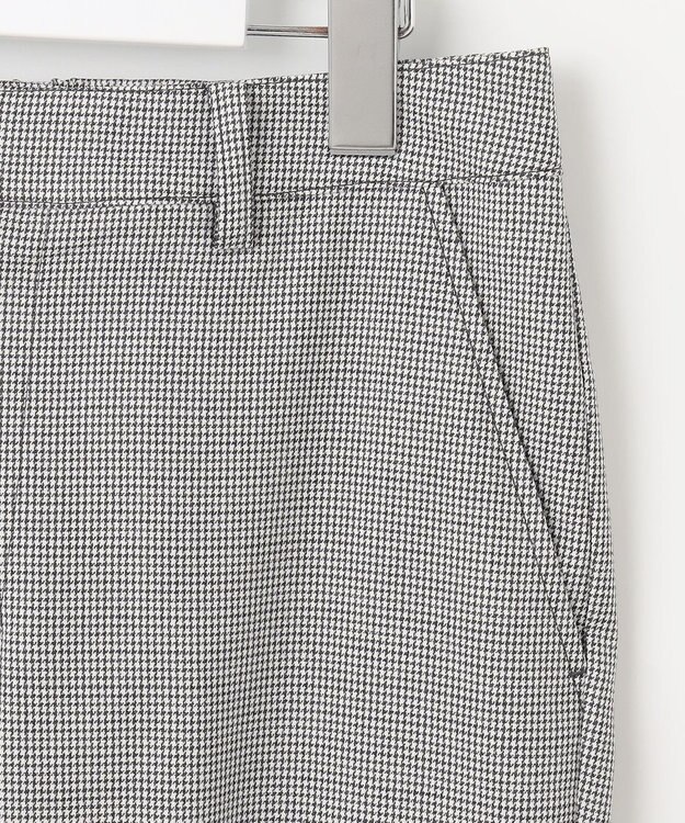 J.PRESS LADIES L 【洗える】シャークスキンハウンドトゥース テーパード パンツ ライトグレーチェック系3