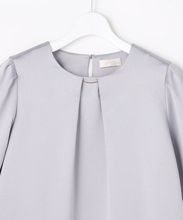 ANY SIS 【2WAY】サテン ブラウス ライトグレー