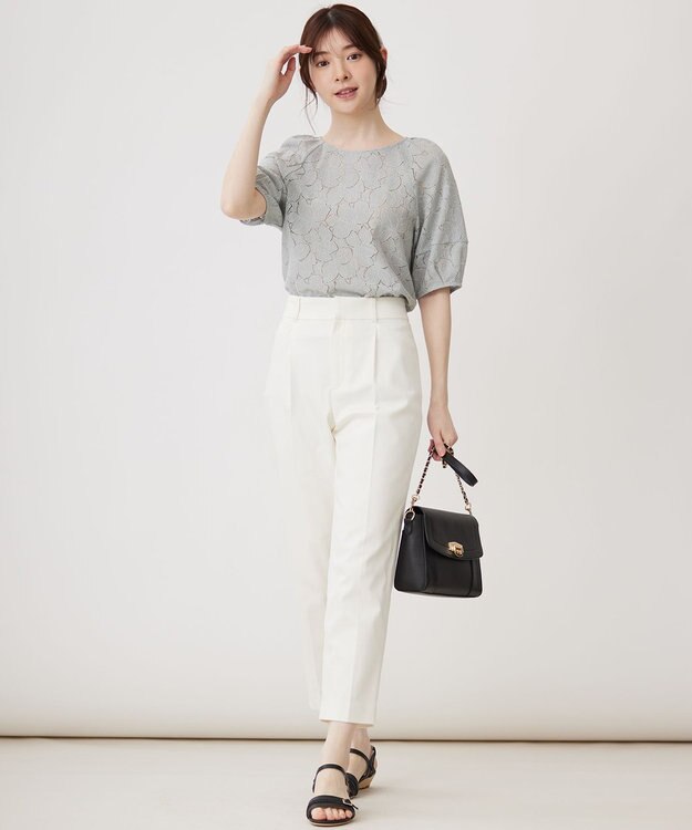 ANY SIS S 【洗える】ラグランレースＴ ブラウス ミント