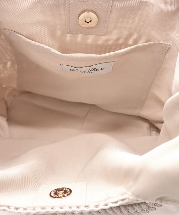 Tiaclasse クロシェ編みトートバッグ アイボリー