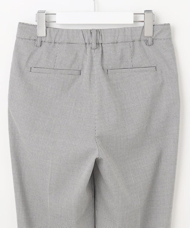 J.PRESS LADIES L 【洗える】シャークスキンハウンドトゥース テーパード パンツ ライトグレーチェック系3