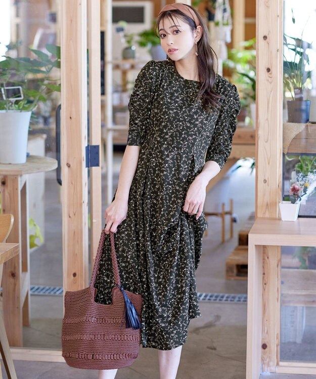 Tiaclasse クロシェ編みトートバッグ ブラウン