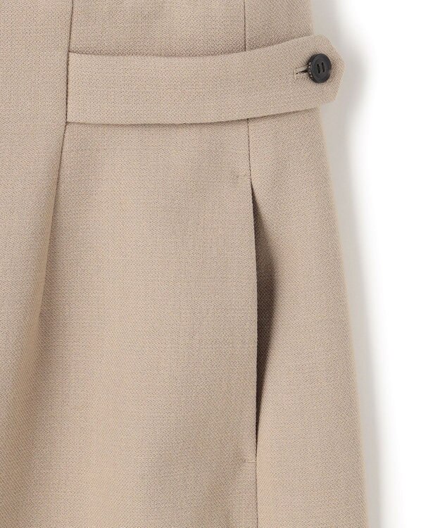 BEIGE， 【VERY NaVY12月号掲載】BUNNELL / ウールハイウエストタブボタンスカート L.Taupe