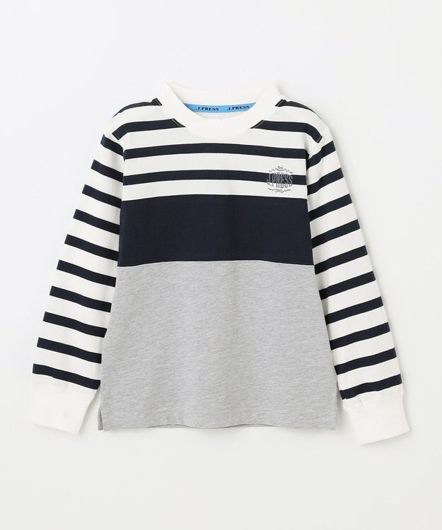 J.PRESS KIDS 【100-130cm】ボーダーミックス カットソー ネイビー系1
