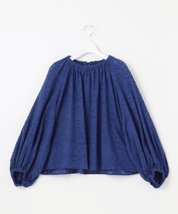 23区 【SLOW/一部店舗限定】コットンジャカード ブラウス ブルー系