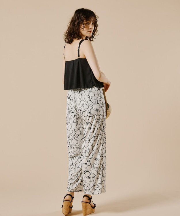 San-ai Resort（三愛水着楽園） ロングパンツセット　9M・11L　【Coral veil（コーラルヴェール）】 ブラック