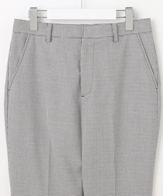 J.PRESS LADIES L 【洗える】シャークスキンハウンドトゥース テーパード パンツ ライトグレーチェック系3