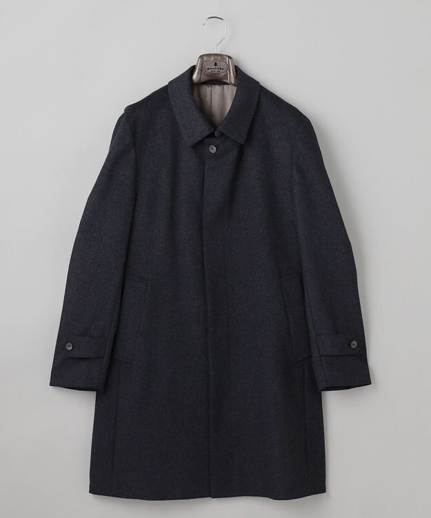 GOTAIRIKU ライトウェイトアンゴラ ステンカラーコート ダルブルー系