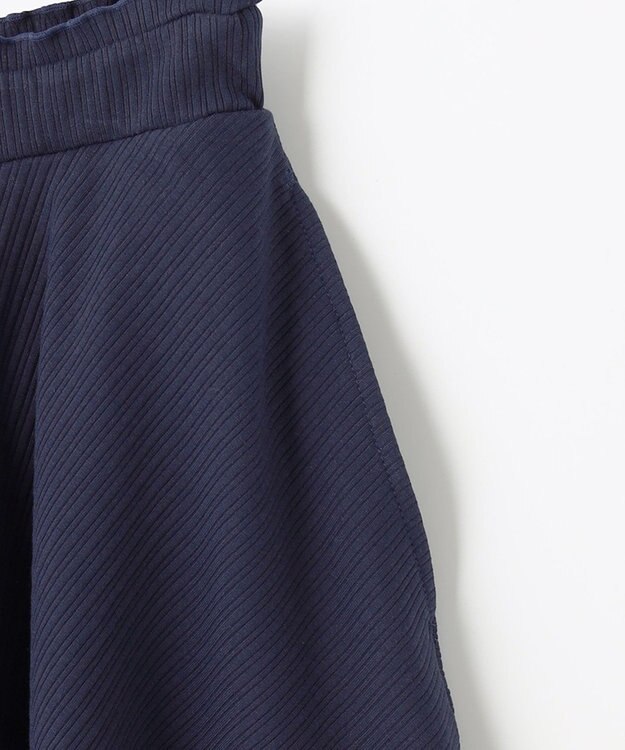 組曲 KIDS 【インパンツ付き】【150-160cm】フレアテレコ スカート ネイビー系