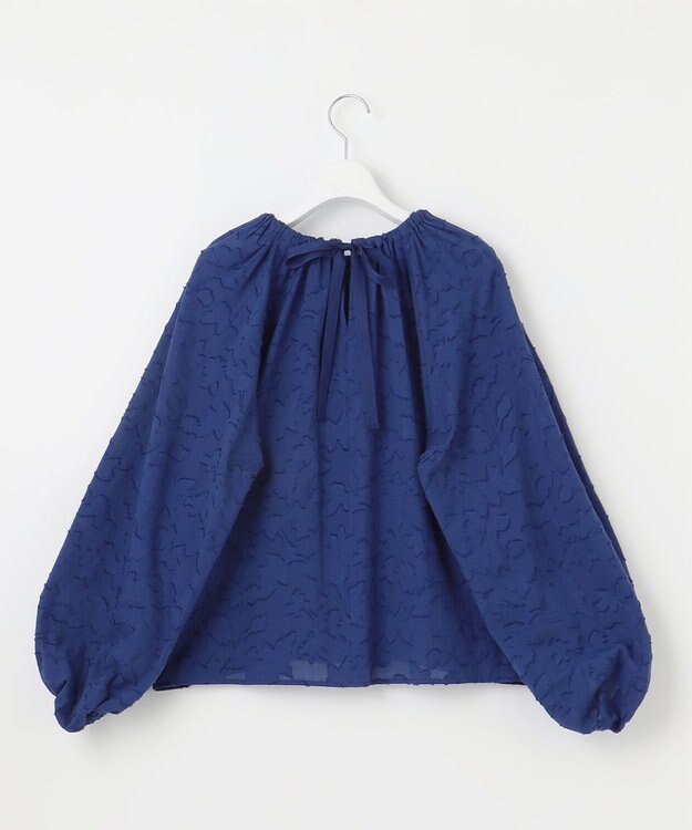 23区 【SLOW/一部店舗限定】コットンジャカード ブラウス ブルー系