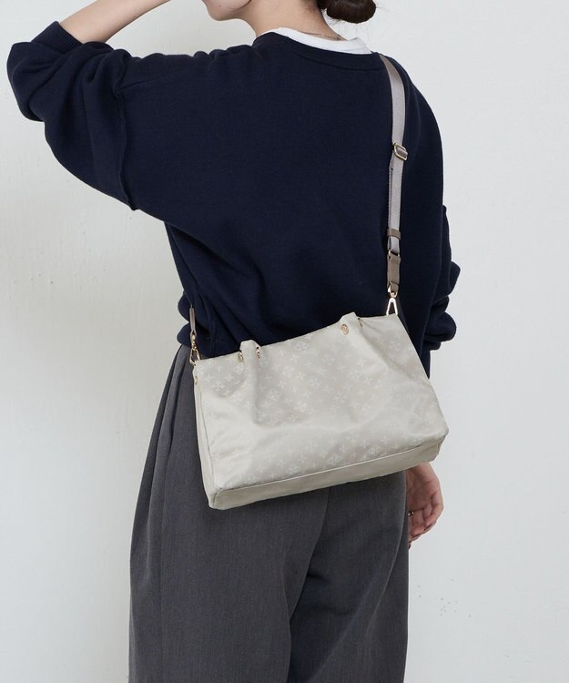 russet ナイロン三層2WAYミニトートバッグ(CE-1580) Ecru