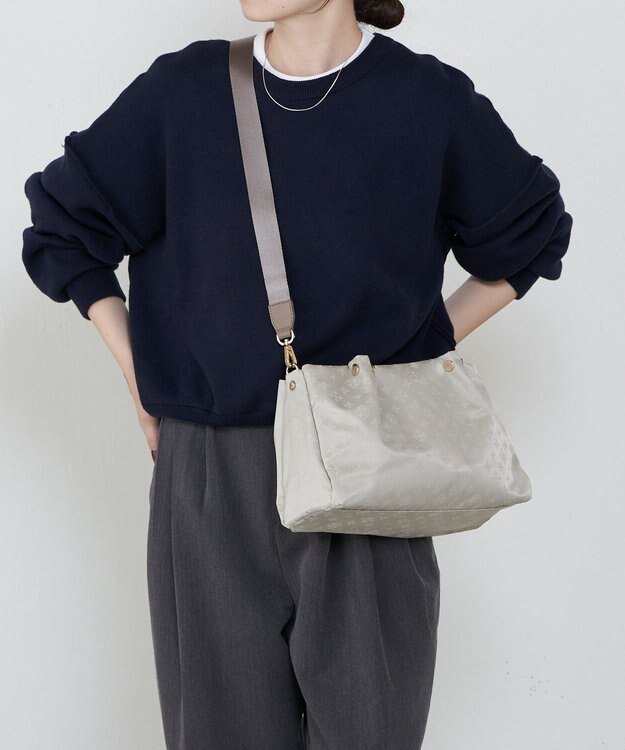 russet ナイロン三層2WAYミニトートバッグ(CE-1580) Ecru