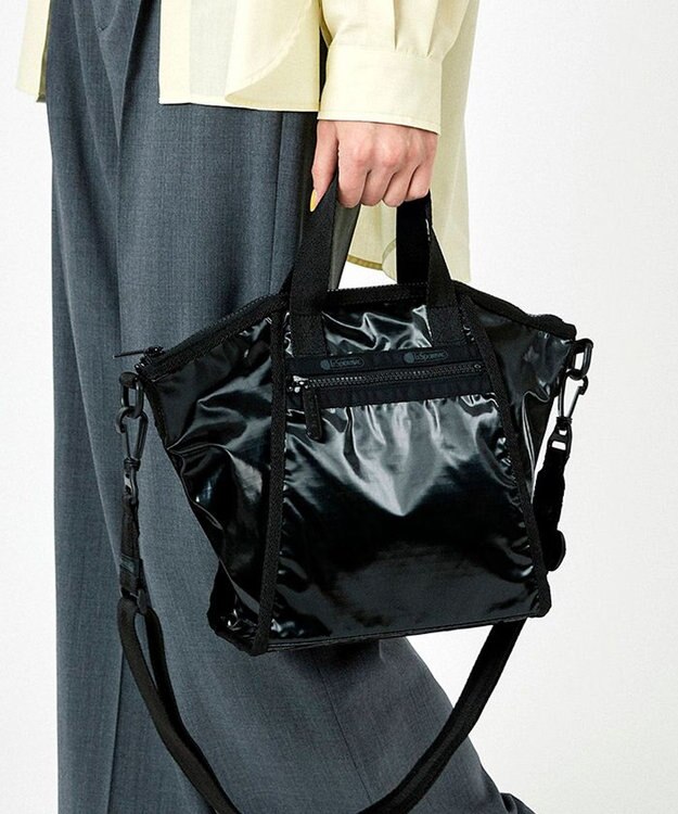 LeSportsac TOP HANDLE CONV TOTE/ブラックシャイン ブラックシャイン
