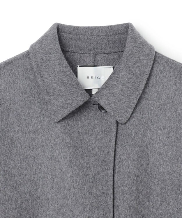 BEIGE， 【WEB限定】PAYSON / ウールリバーオーバーサイズステンカラーコート Top Gray