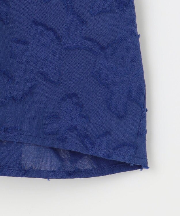 23区 【SLOW/一部店舗限定】コットンジャカード ブラウス ブルー系