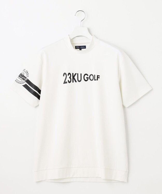 23区GOLF 【MEN】ライトニット モックネック ホワイト系