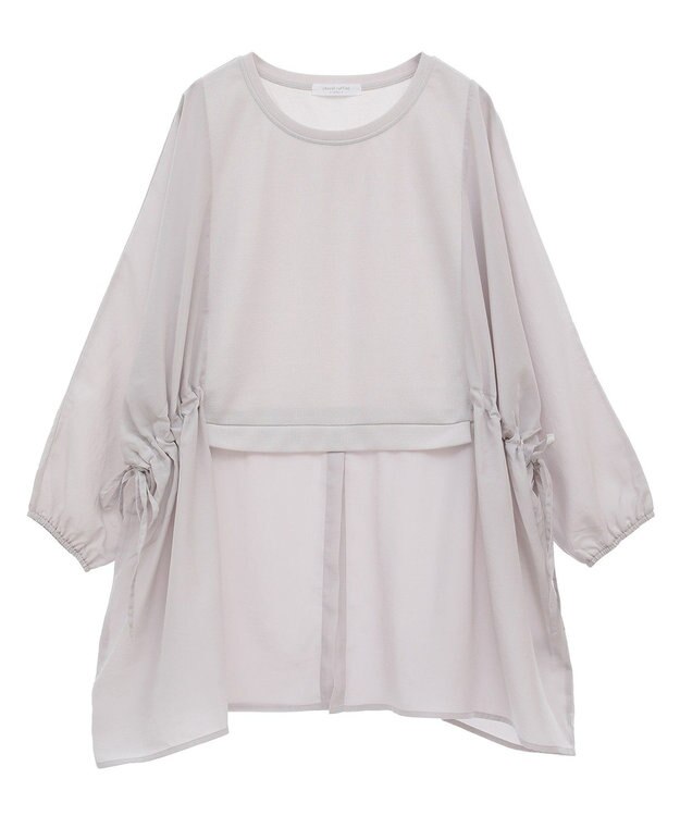 Green Parks 脇リボンドッキングチュニック Light Gray