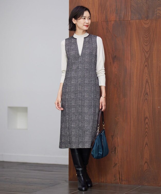 J.PRESS LADIES 【洗える】PRINCE ハイネック ニット ベージュ系