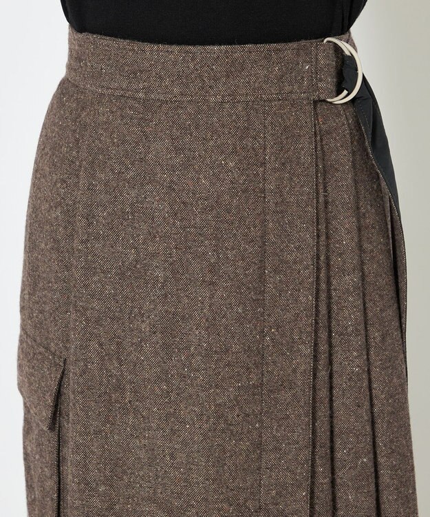 uncrave ネップツイード スカート（uncrave WHITE） ネップブラウン