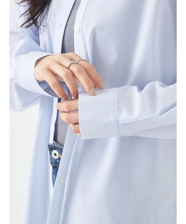 earth music&ecology ＴＲキュプラレギュラーシャツ Off White