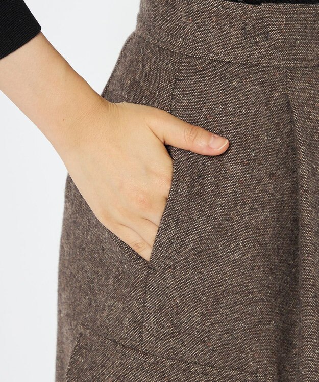 uncrave ネップツイード スカート（uncrave WHITE） ネップブラウン