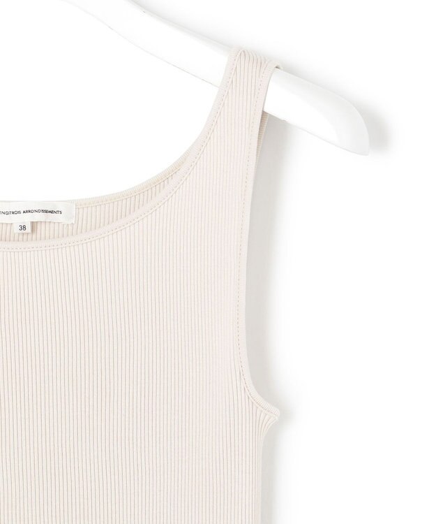 23区 オーガニック リブ タンクトップ グレージュ系