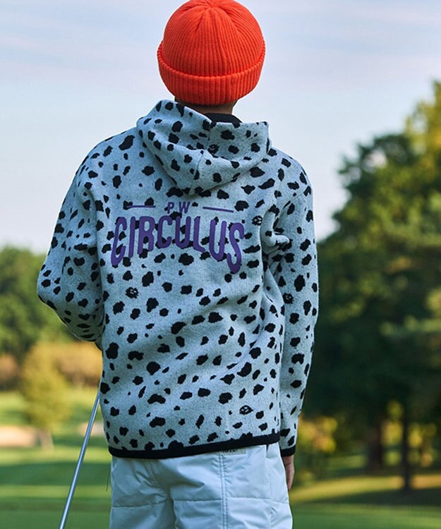 PW CIRCULUS 【MEN】SNOW LEOPARD柄フーディー ホワイト系5