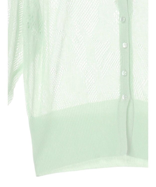 earth music&ecology 花柄シアーカーディガン Mint