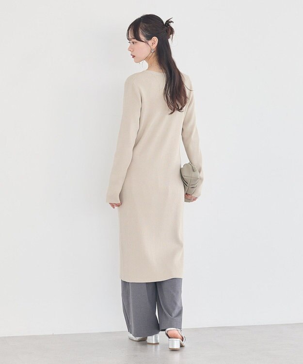 earth music&ecology Ｖネックニットワンピース Beige