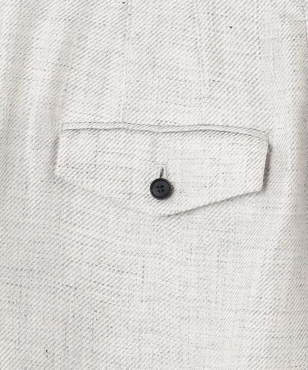 ICB 【日本製】トリアセリネンシャイニーツイル ワイドパンツ ライトグレー系