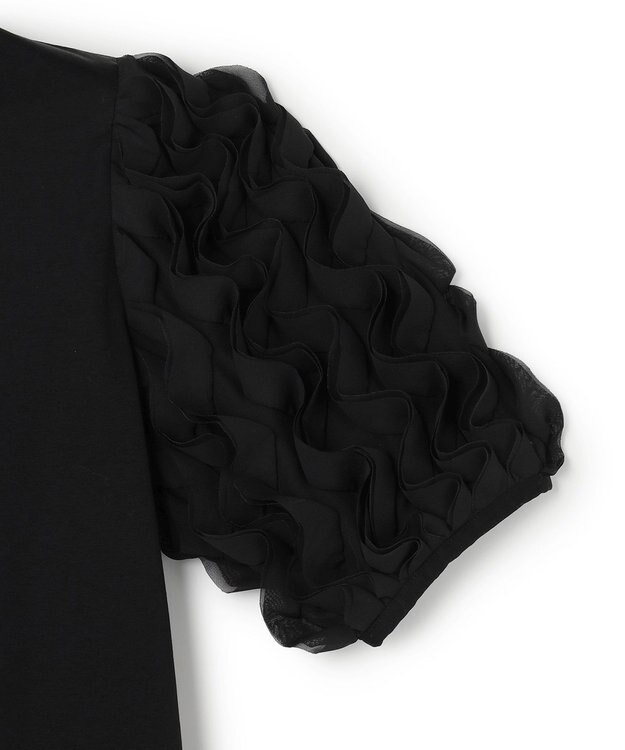 23区 S 【GOLD LABEL】エンブロイダリー コンビ TEE ブラック系