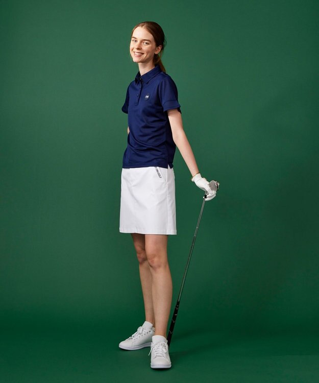 23区GOLF 盛夏対応のマルチ機能【接触冷感・UVケア・吸水速乾】【WOMEN】 カノコシャツ ネイビー系