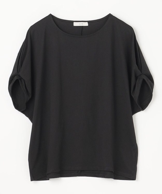 ANY 【接触冷感/UVケア/シワになりにくい】ドルマンスリーブ Tブラウス ブラック