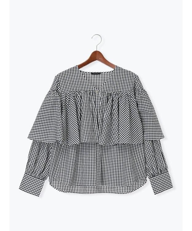 Te chichi ビッグフリルブラウス ブラック