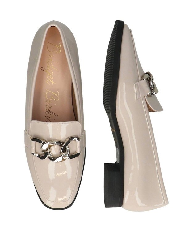 Bridget Birkin 【Bridget Birkin】チェーンアクセサリーローファー グレーエナメル