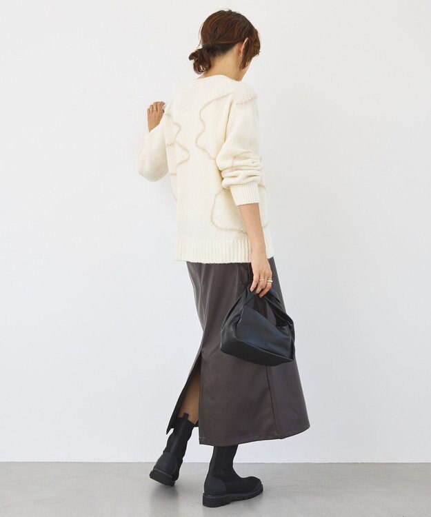 AMERICAN HOLIC Wポケットフェイクレザースカート Brown