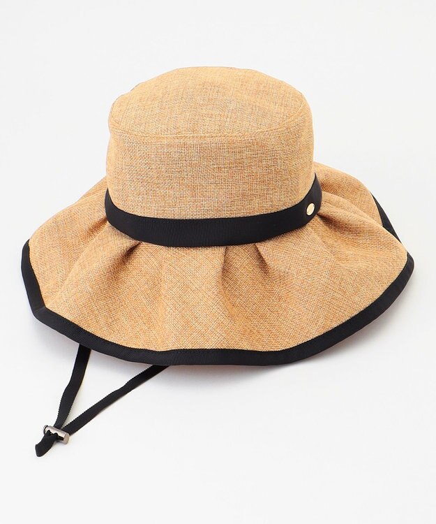 TOCCA 【UV99%以上カット・吸水速乾・抗菌防臭・洗える・サイズ調整可】FRILL HAT ハット ベージュ系