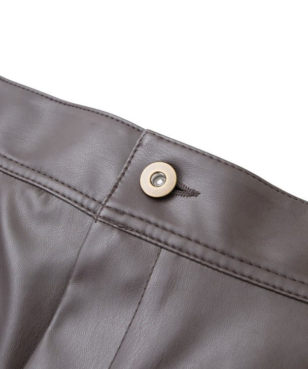 AMERICAN HOLIC Wポケットフェイクレザースカート Brown