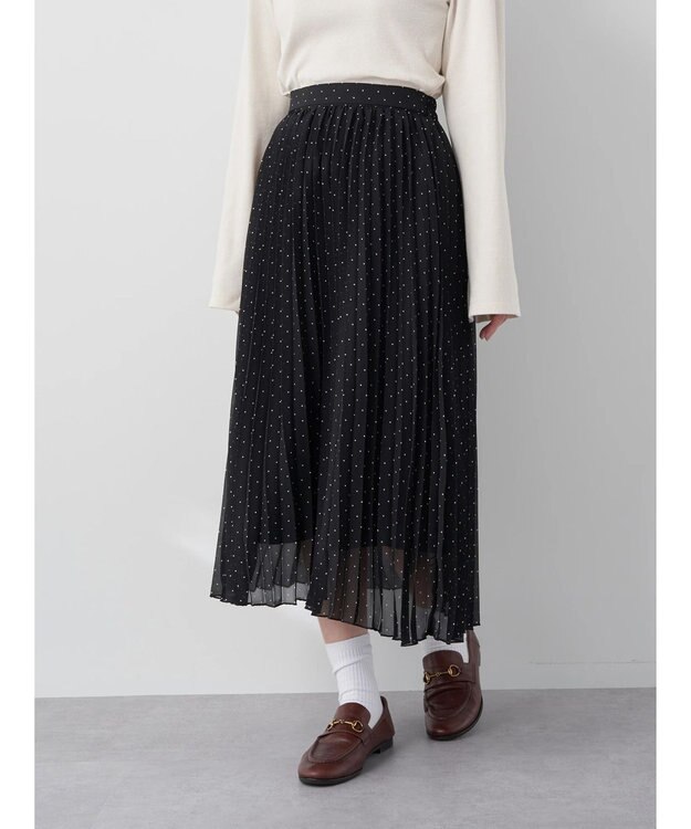 earth music&ecology すきな丈プリーツスカート Dot
